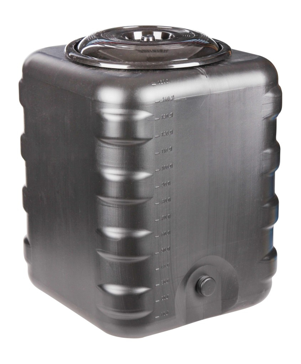 Бак для душа 150л квадратный чёрный М6463