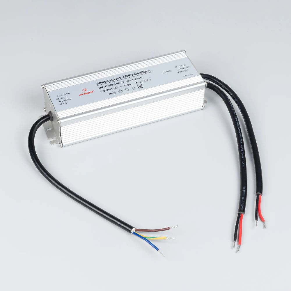 Блок питания ARPV-24300-A (24V, 12.5A, 300W) (Arlight, IP67 Металл, 3 года) 023070(1)