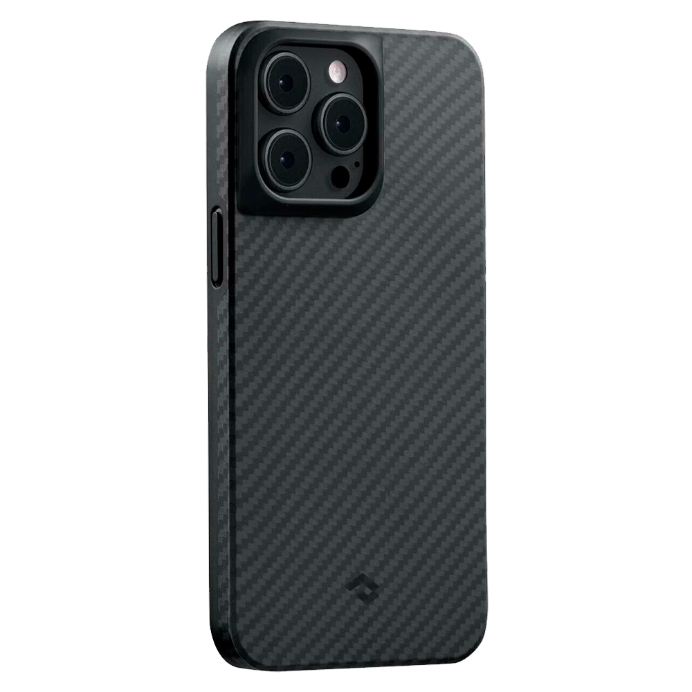 Чехол из арамидного волокна с поддержкой MagSafe PITAKA MagEZ Case Pro 3 1500D для iPhone 14 Pro, Black / Grey Twill (Cаржевое переплетение)
