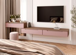 МС Роза Тумба подвесная 900 Орех Франклин/Тренто Пудра Скин, ДСВ Мебель