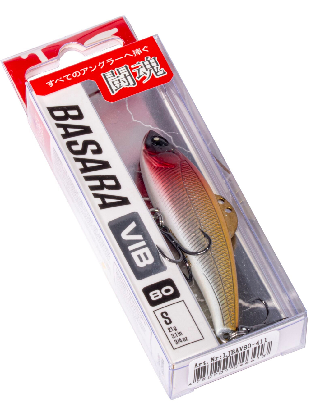 Воблер вертикальный Lucky John BASARA VIB S 80, цвет 411