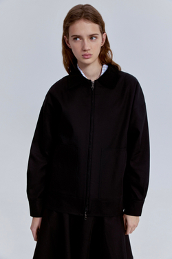 Куртка из габардина с вельветовым воротником