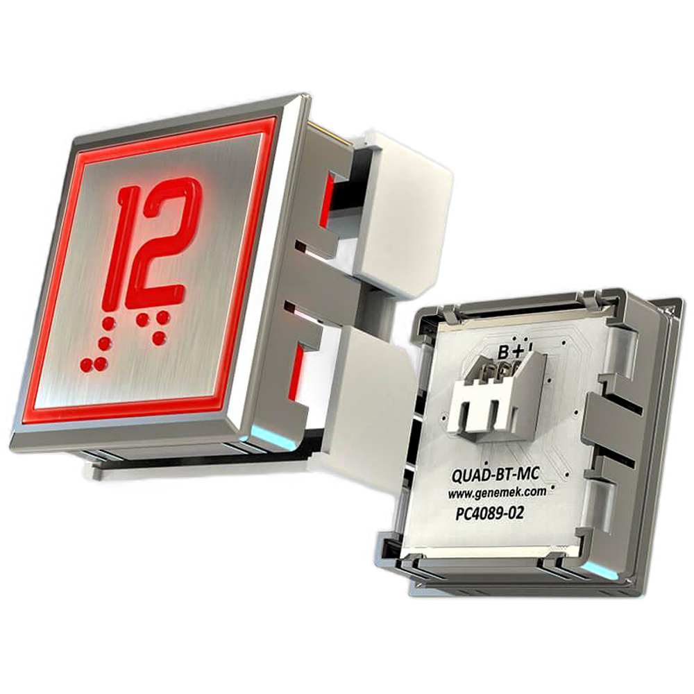 QDJS3.WR.B.XP JST3, светодиодный (W / R), выпуклости Брайля на нажимной пластине, XPAND