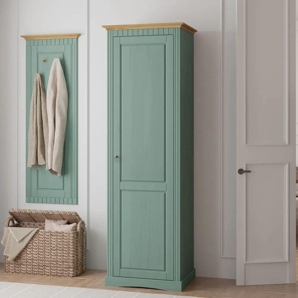 Шкаф распашной для одежды Неаполь из натурального дерева, эвкалипт