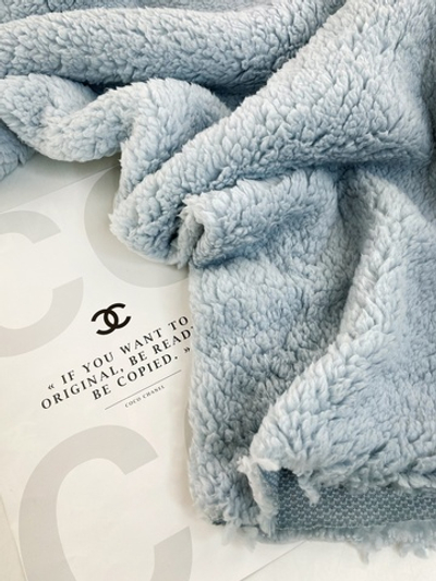 ГОЛУБОЙ - Шерпа с мягким завитком (1250)