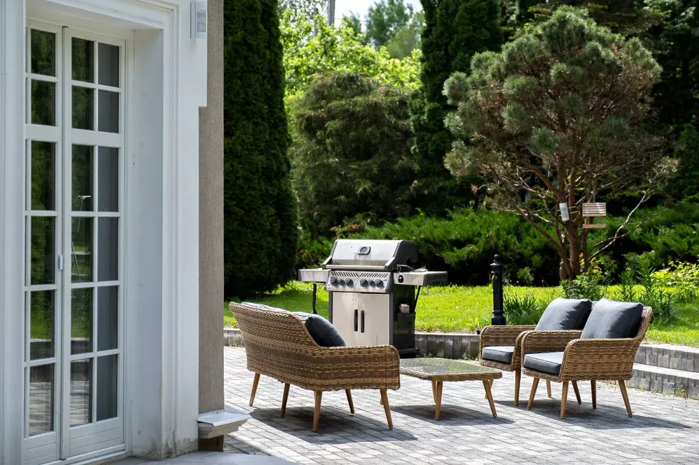 "Прованс" лаунж-зона плетеная из искусственного ротанга, цвет соломенный