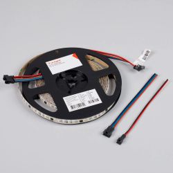 Светодиодная лента герметичная SPI-SE-A120-10mm 24V Warm2700-PX6-BPT (11 W/m, IP65, 2835, 5m) (Arlight, бегущий огонь) 049442