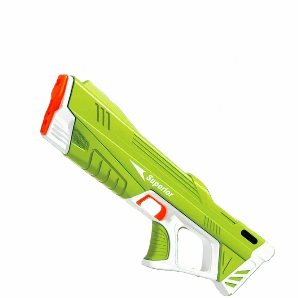 Водяной бластер, стреляет до 10 м, электрический, самозаряжающийся.