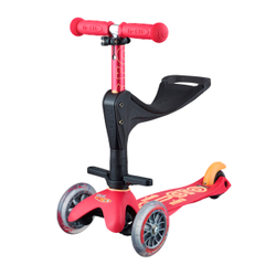 Самокат Mini Micro Deluxe Plus  3 в 1  красный рубин
