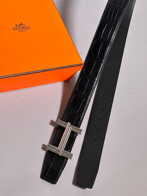 Ремень Hermes из кожи крокодила