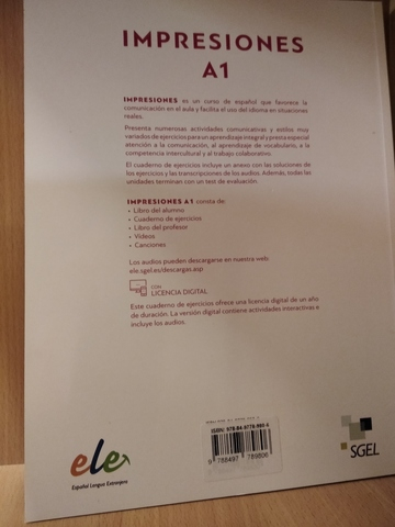 Impresiones 1 cuaderno de ejercicios + licencia digital