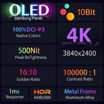 16" Портативный монитор VCHANCE 4K OLED 3840x2400, 60 Гц
