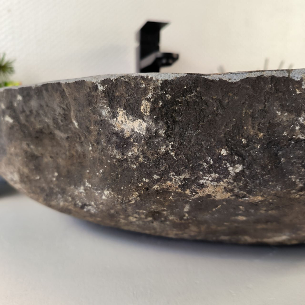 Каменная раковина из речного камня RS-05370 (49*46*15) 0856 из натурального камня