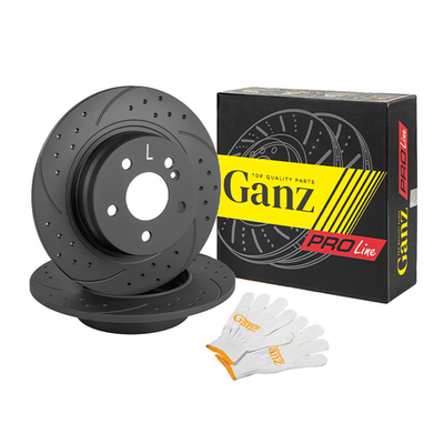 Диск тормозной задний перфорированный PRO-Line с покрытием (компл.2 шт) MB W204 1.6…3.0L+2.2CDI all 07 GANZ GIJ06188S