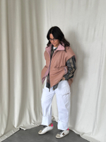 Утепленный жилет из эко-кожи