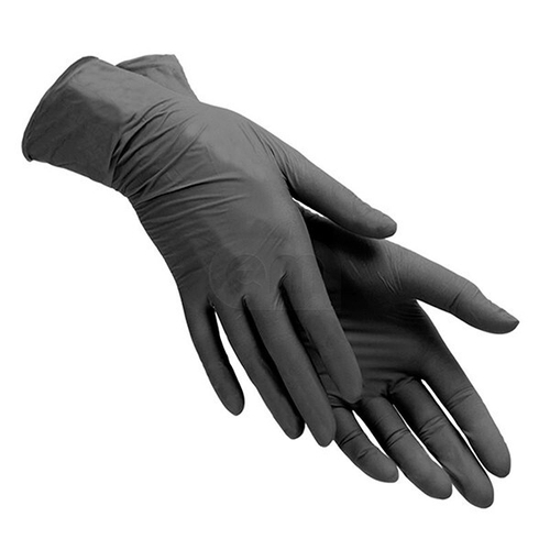 Перчатки виниловые ЧЕРНЫЕ неопудренные (S), 100шт/упак, 10упак/кор