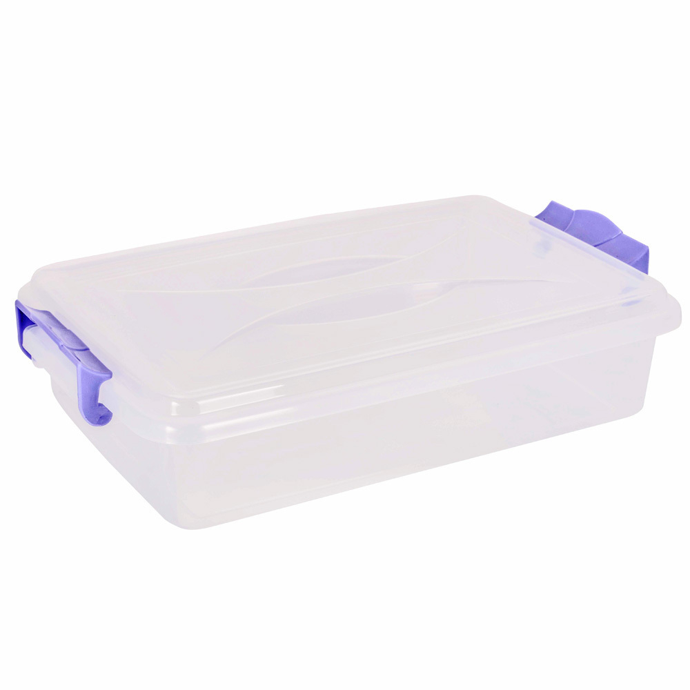 Контейнер 4,5л прямоугольный плоский, прозрачный