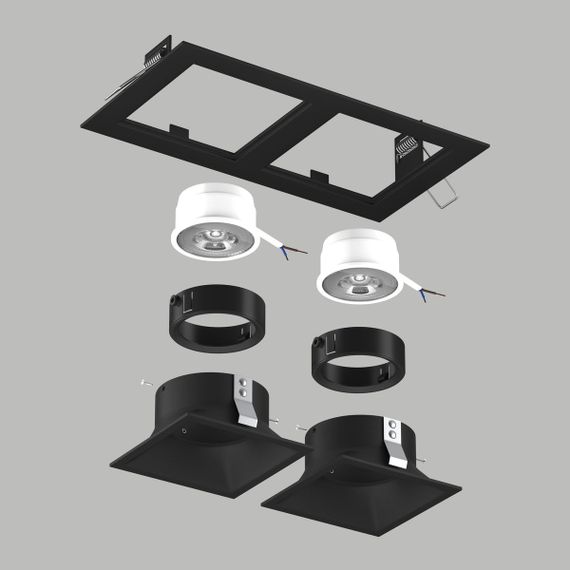 Комплект со светильником Lightstar Domino Quadro (214527+214507+214507+214007+214007) D5270707BMOD