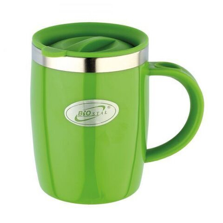 Термокружка Biostal Flër (0,4 литра) с крышкой, зеленая