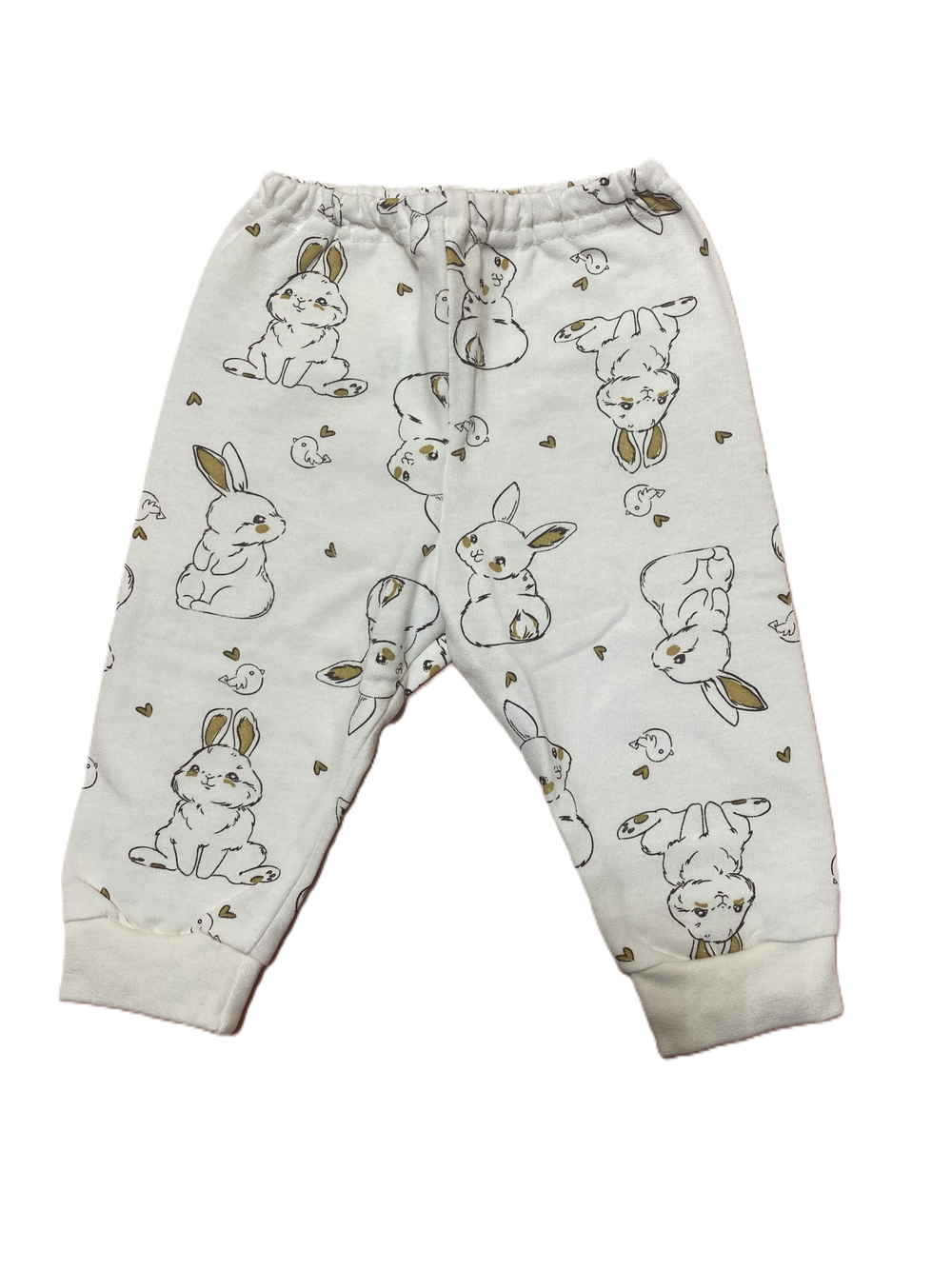 Штанишки с манжетом на резинке из футера (100% хлопок с начесом) на рост 68 см