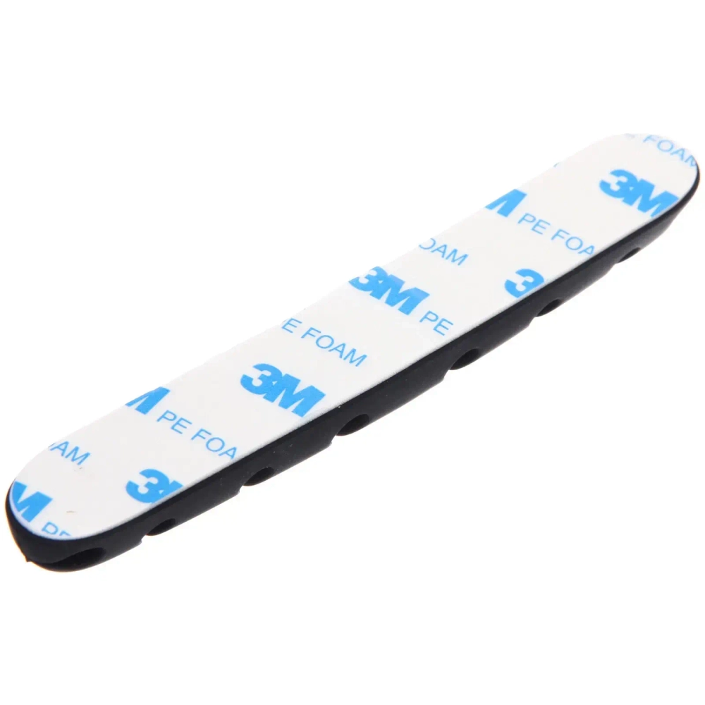 Держатель для проводов на липком слое «ДОМАНИЯ», 8 портов, цвет черный, 13,5*2см ( упак. ZIP пакет)