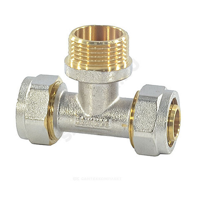 Тройник МП латунь никель обжим Дн 16х1/2"х16 НР ГОСТ 32415-2013 7014 Aquasfera 7014-01