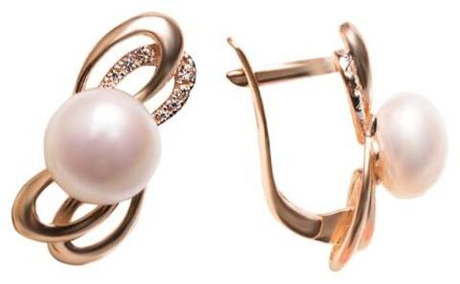 Серьги из золота с жемчугом