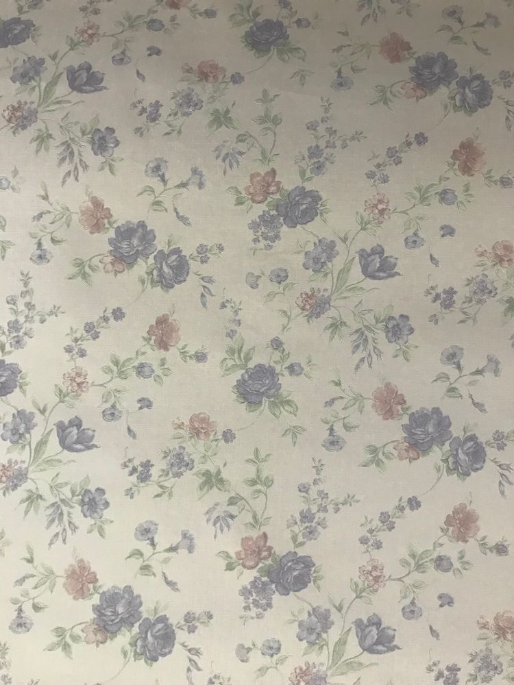 ОБОИ ERISMANN винил комп. на флизе 1,06х10м розово-голубые цветы на ветке 3525-5