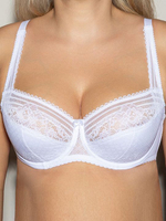 Кружевной бюстгальтер со сшивной чашкой Compliment (Размер: 90E) (Цвет: пудровый)