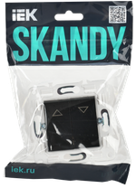 SKANDY Выключатель жалюзи 10А SK-V12Bl черный IEK