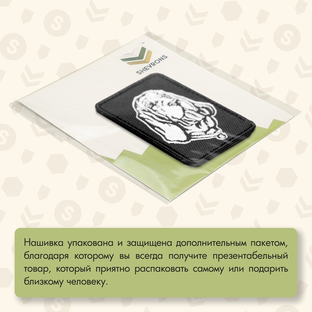 Нашивка на одежду, патч, шеврон на липучке "Бладхаунд" 9х5,5 см