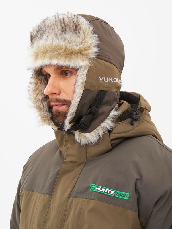 Шапка ушанка зимняя Yukon Ice ткань Breathable цвет Хаки