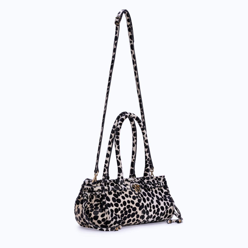 MANC КОЖАНАЯ СУМКА "BABY JANE", БЕЛЫЙ/ЧЕРНЫЙ