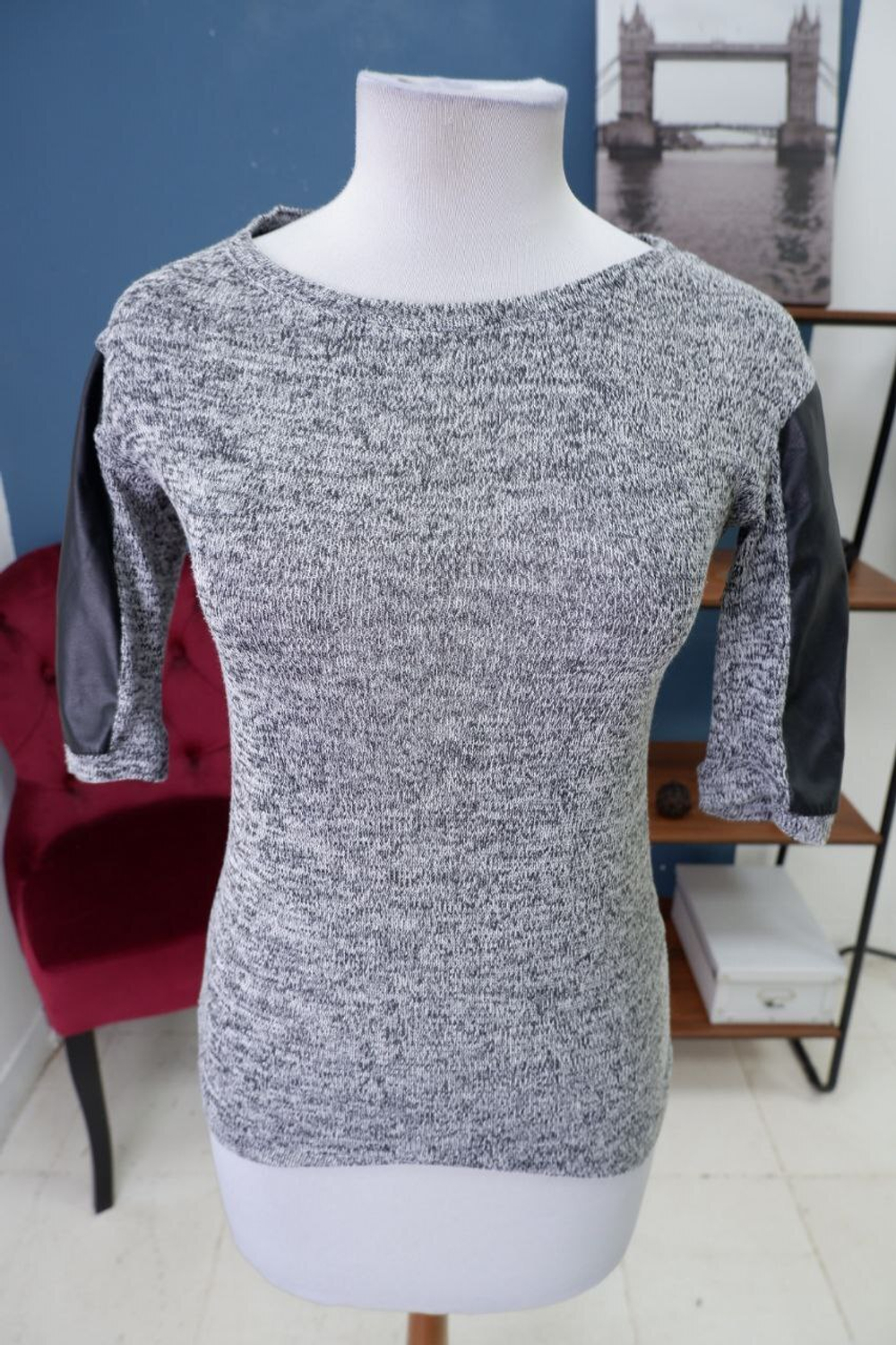 Джемпер комбинированный 42 размер