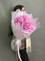 Французские розы , цвет розовый , 3 штуки