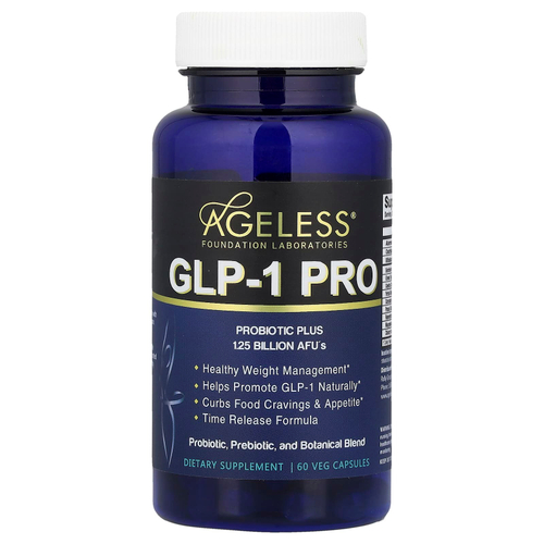 Ageless Foundation Laboratories, GLP-1 PRO`` 60 растительных капсул