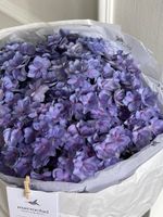 Авторский букет из гортензии в фиолетовом оттенке
