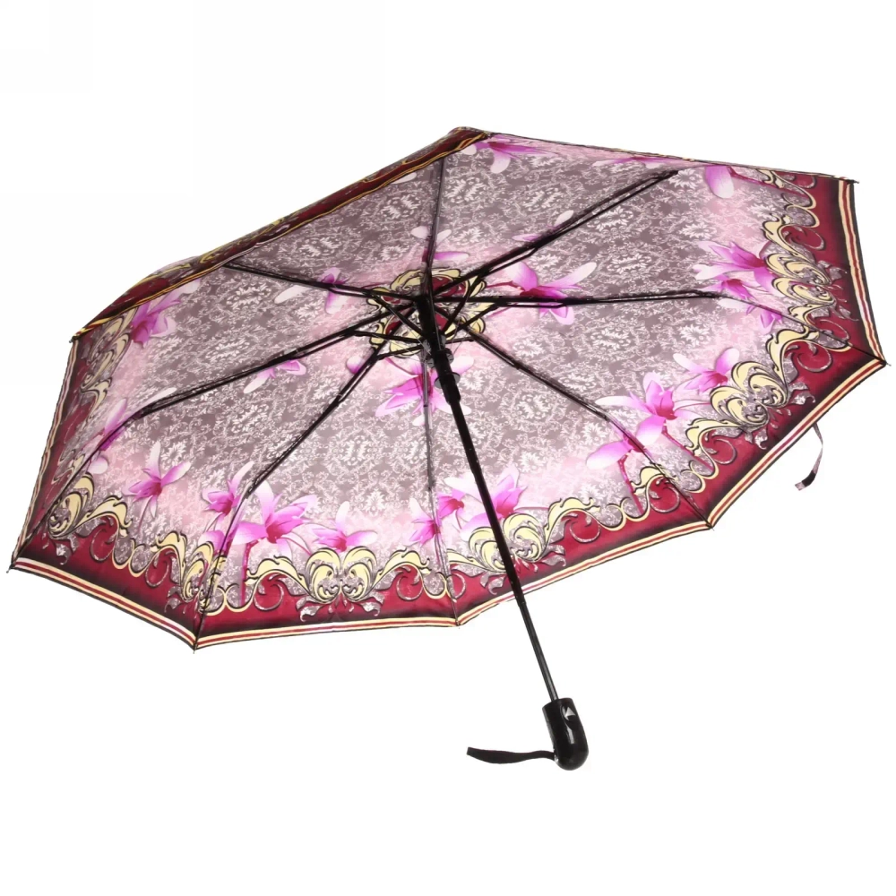 Зонт женский полуавтомат «Ultramarine - Венера», микс 6 цветов, 8 спиц, d-100см, длина в слож. виде 28см, голубые цветы