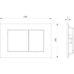Клавиша смыва Boheme 650/2-CR для инсталляции Geberit, CHROME
