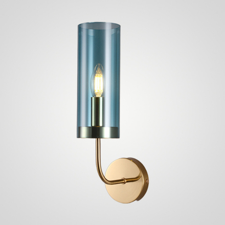 Настенный Светильник Agne Blue Glass Tube Wall Light By Imperiumloft