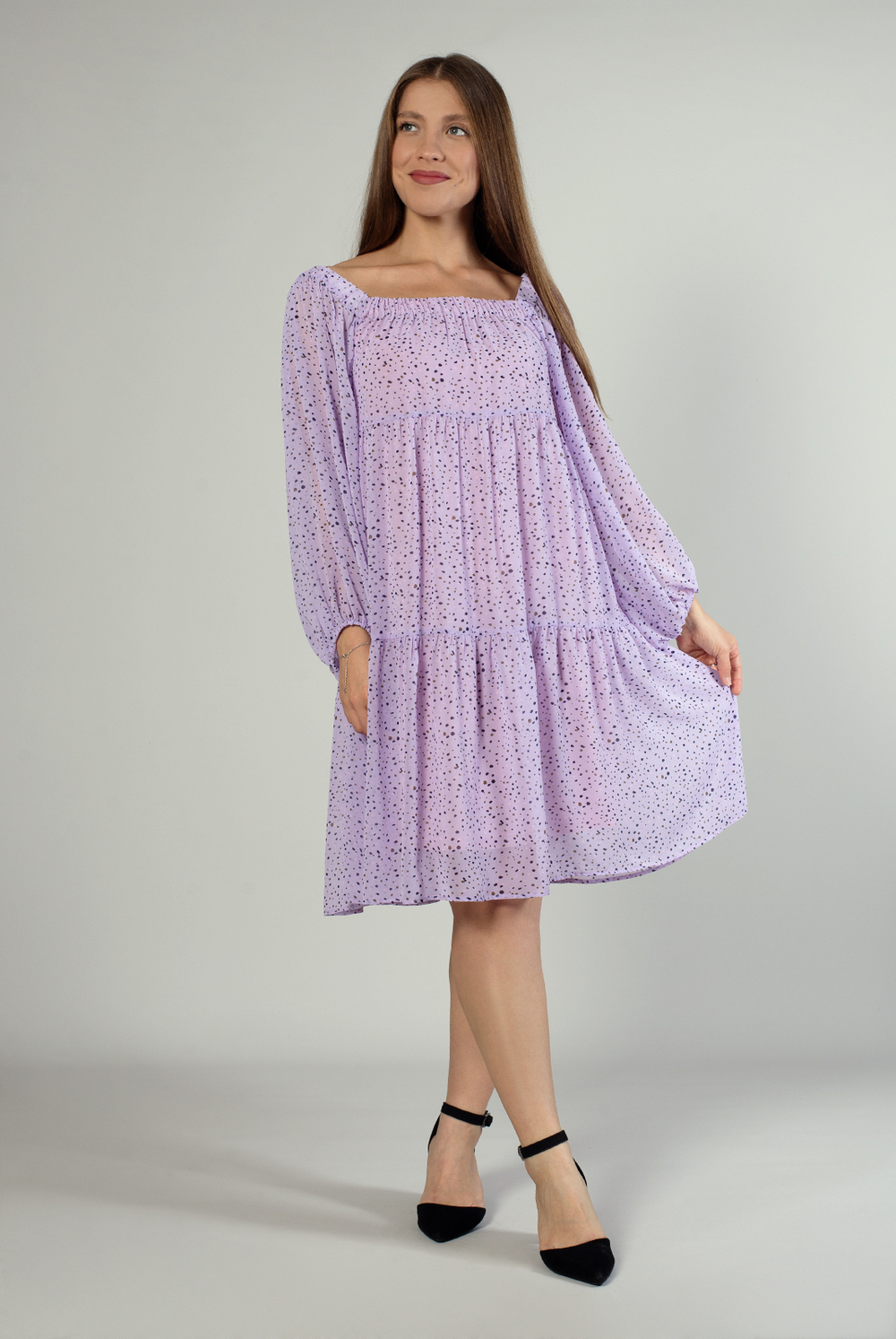 Платье женское 4037ВП, графика пятно #284ГПа054037ВП