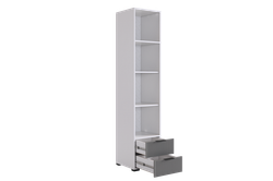 Шкаф однодверный "Зефир" 107.03, (Белое дерево/пудра розовая (эмаль)), 400*422*1900