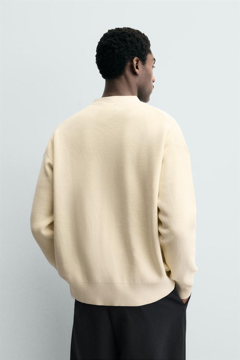 ZARA КАРДИГАН ИЗ РЕЛЬЕФНОГО ХЛОПКА, ЭКРЮ