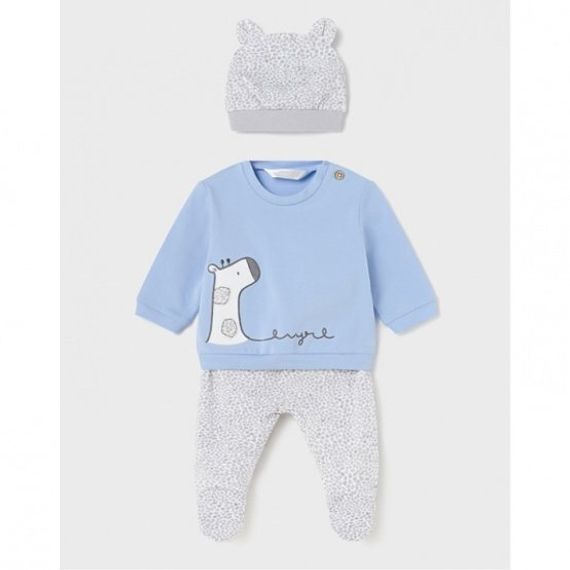 Комплект для мальчика Mayoral Newborn Жираф Светло-голубой