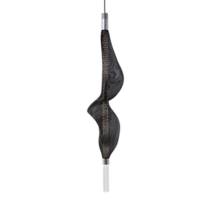 Pendant design lamp  Vapour Light vertical ( L ) by Tuttobene (Black)