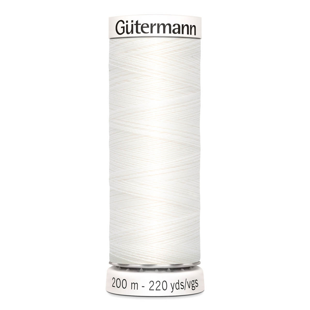 01 Нить Sew-All 100/200 м для всех материалов, 100% полиэстер Gutermann 748277 (800 белый)