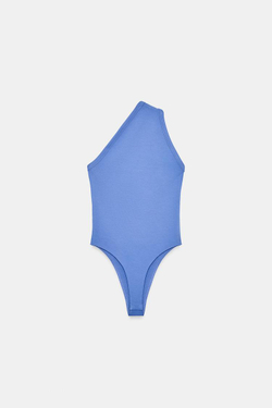 ZARA БОДИ АСИММЕТРИЧНОГО КРОЯ, СИНИЙ