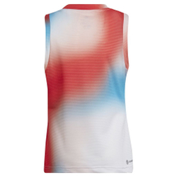 Футболка для девочки теннисная Adidas G Q1 Tank PB - white/vivid red/sky rush
