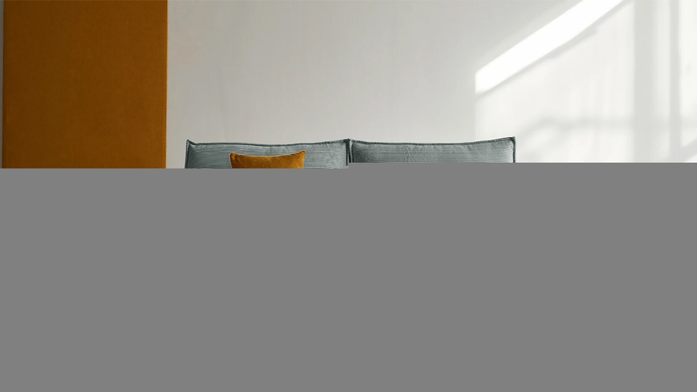 Диван Софт 3 Cilium Steel 240*94*80 см, Серый Вельвет Еврокнижка Фиеста