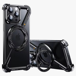 Чехол для iPhone 15 Pro Max Minimalist, 360 поворотная подставка алюминиевая